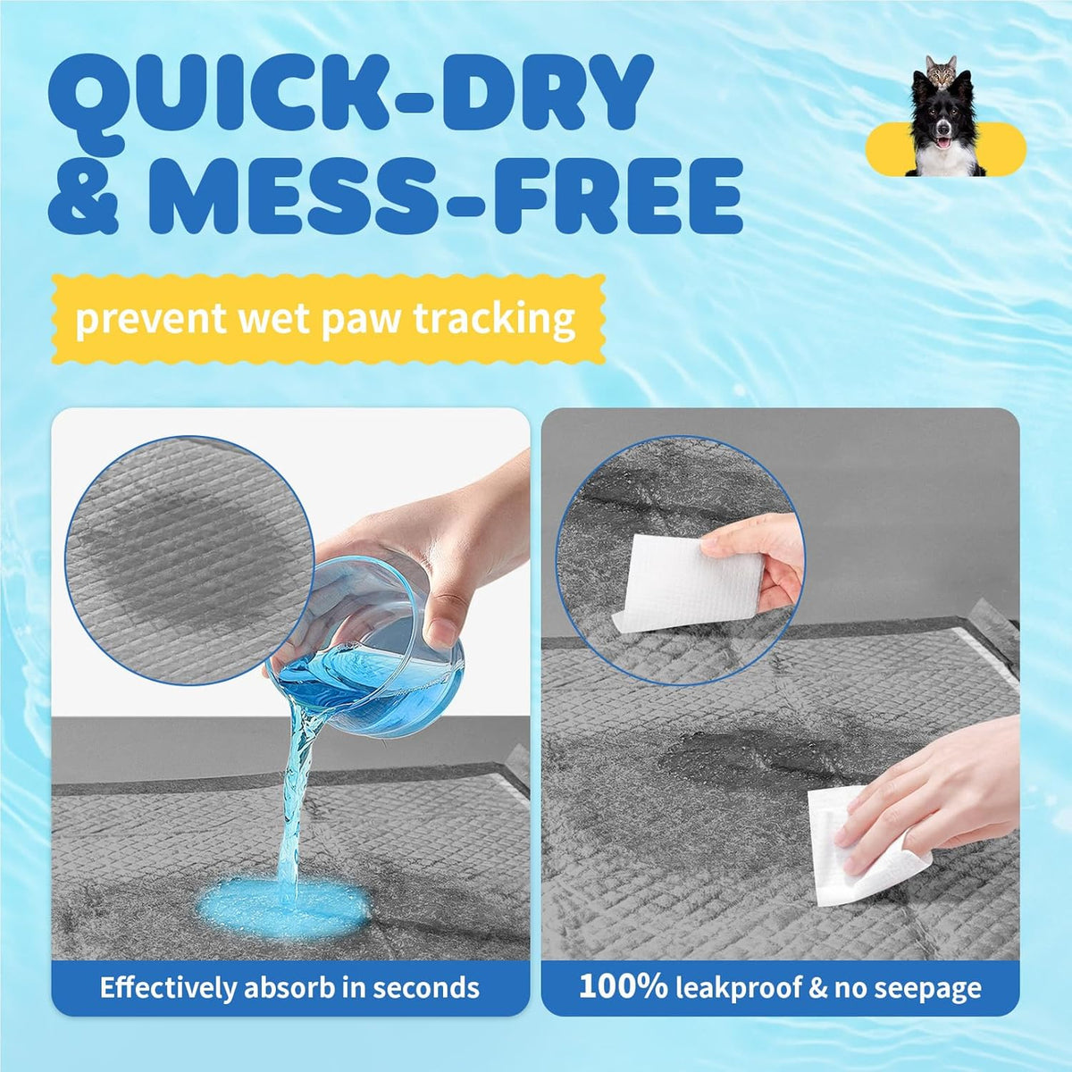 100-Pack X-Large Puppy Pads - 34'' x 28'' Pee Pads for Dogs Potty Training with Leak-Proof