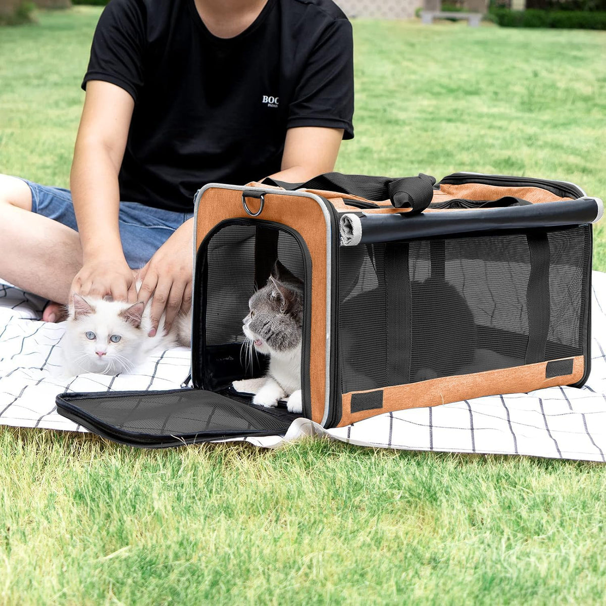 Dog Carry Bag for Puppy Pet Soft-Shell Portable Kennel Crate for 0-15 lbs Foldable Pomeranian