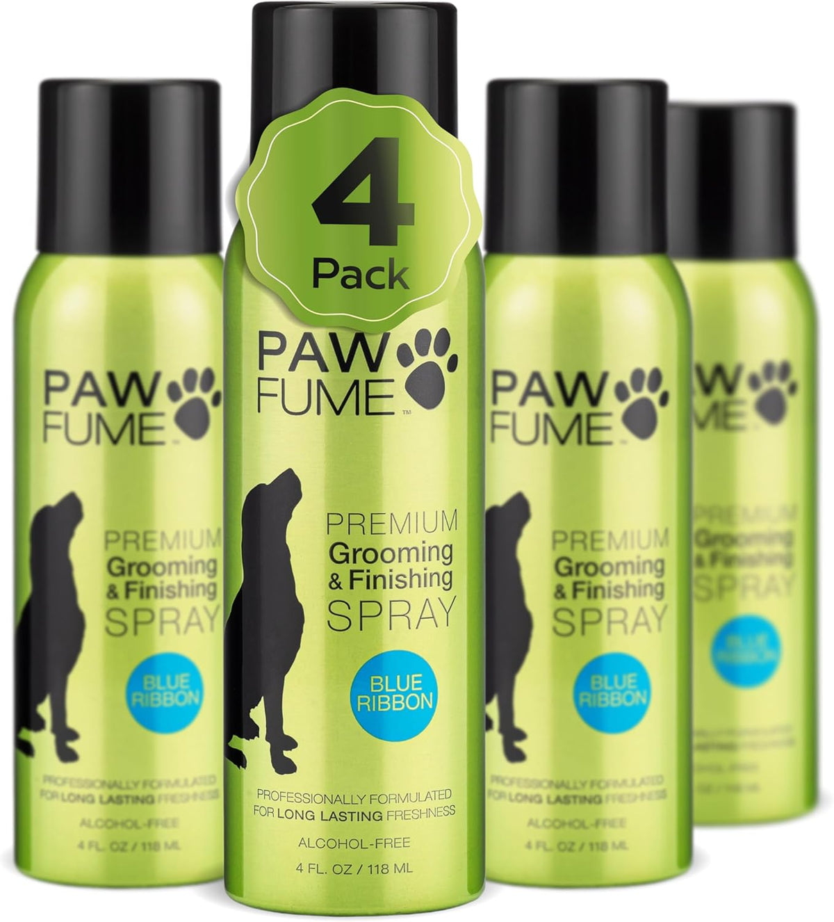 PAWFUME Dog Perfume Spray for Grooming, Blue Ribbon, 4-Pack – Keep Your Pup Fresh All Day