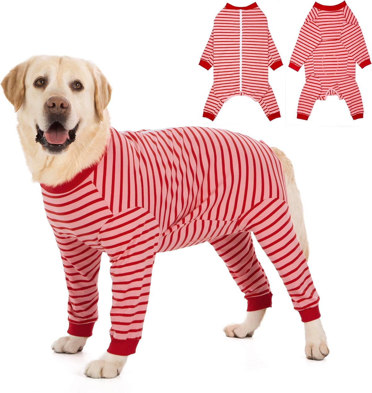 Yeapeeto Dog Onesie Surgery Recovery Suit for Large Medium Bodysuit Dogs Pajamas PJS Full Body for