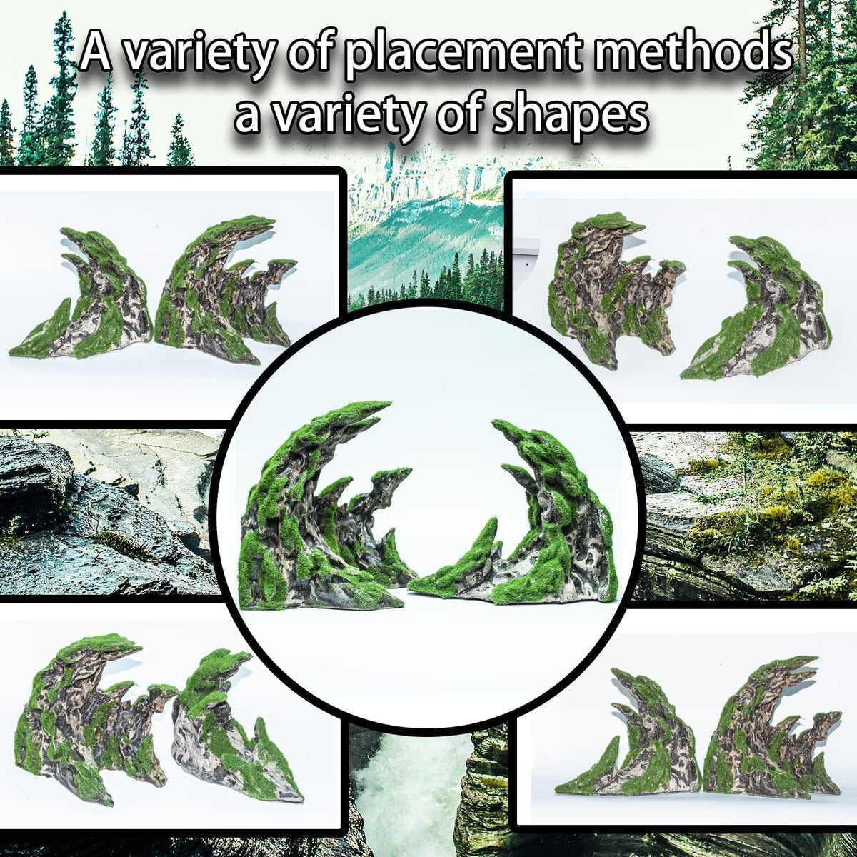 Novelsite Fish Tank Accessories, Aquarium Decorations, Scenery, Rock Ornaments - Create Aquatic