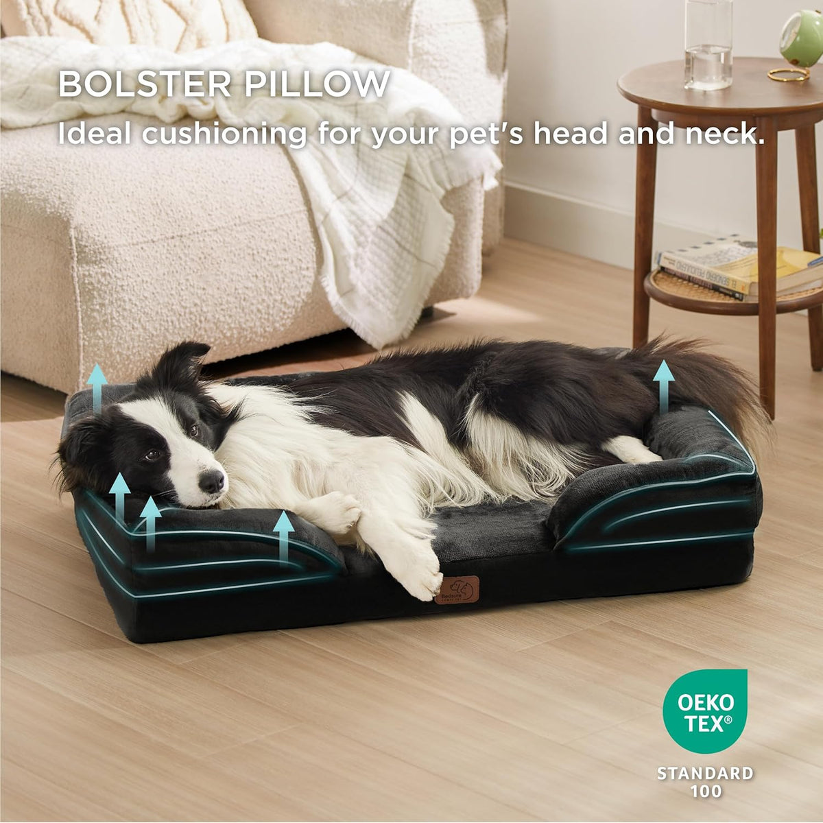 Bedsure L Plus Orthopedic Dog Bed for Large Dogs - Washable Dog Cat Bed Waterproof, L Plus Big