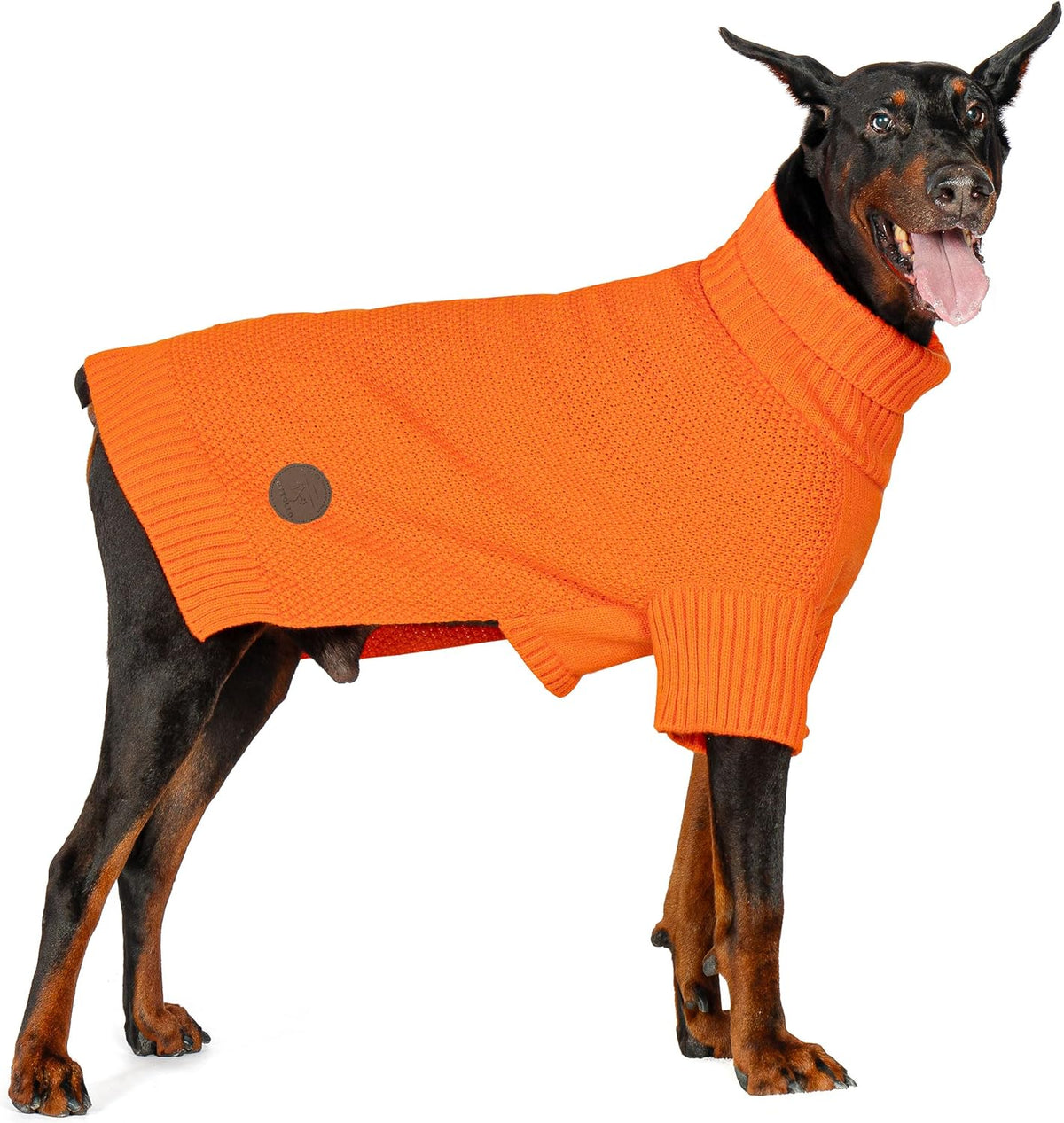 cyeollo Dog Sweater Pullover Turtleneck for Large Dogs, Classic Knitwear Fall Winter Cold Weather