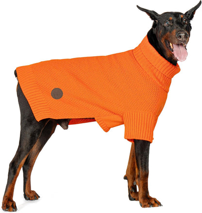 cyeollo Dog Sweater Pullover Turtleneck for Large Dogs, Classic Knitwear Fall Winter Cold Weather