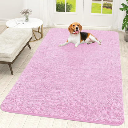 OLANLY Dog Door Mat for Muddy Paws 70x46, Absorbs Moisture and Dirt, Absorbent Non-Slip Washable