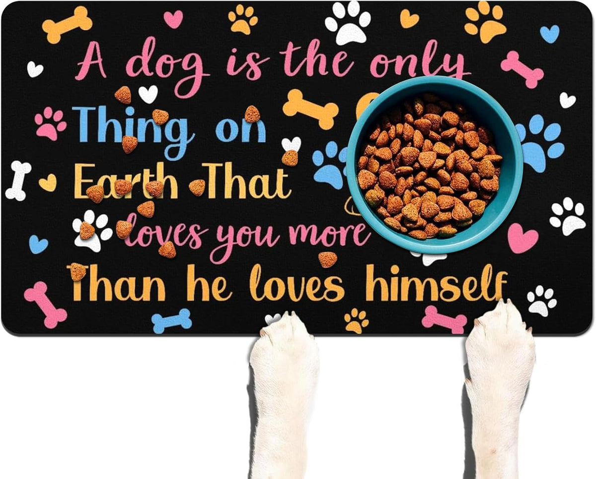 Pet Feeding Mat for Floors Waterproof Dog Mat for Food and Water Absorbent Quick Dry Non Slip mat
