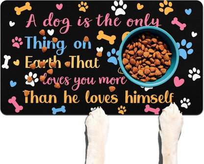 Pet Feeding Mat for Floors Waterproof Dog Mat for Food and Water Absorbent Quick Dry Non Slip mat