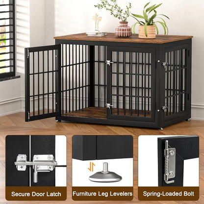 38 Inch Heavy Duty Dog Crate Furniture for Large and Medium Dogs, Decorative Pet House End Table