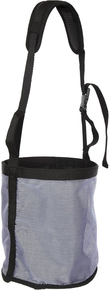 Majestic Ally Horse Feed Bag, Heavy Duty Nylon Mesh Grain Feed Bag, Adjustable Strap with Durable