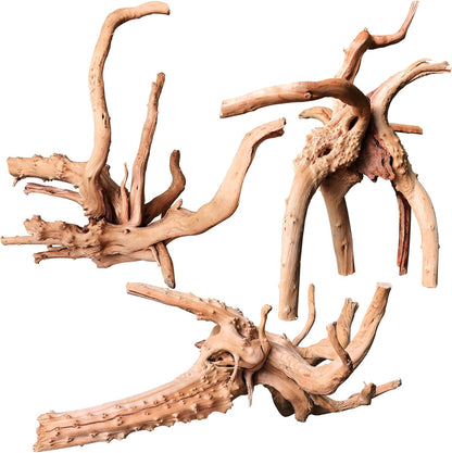 majoywoo Natural Driftwood for Aquarium Decor Fish Tank Decorations, Assorted Spider Wood Branch