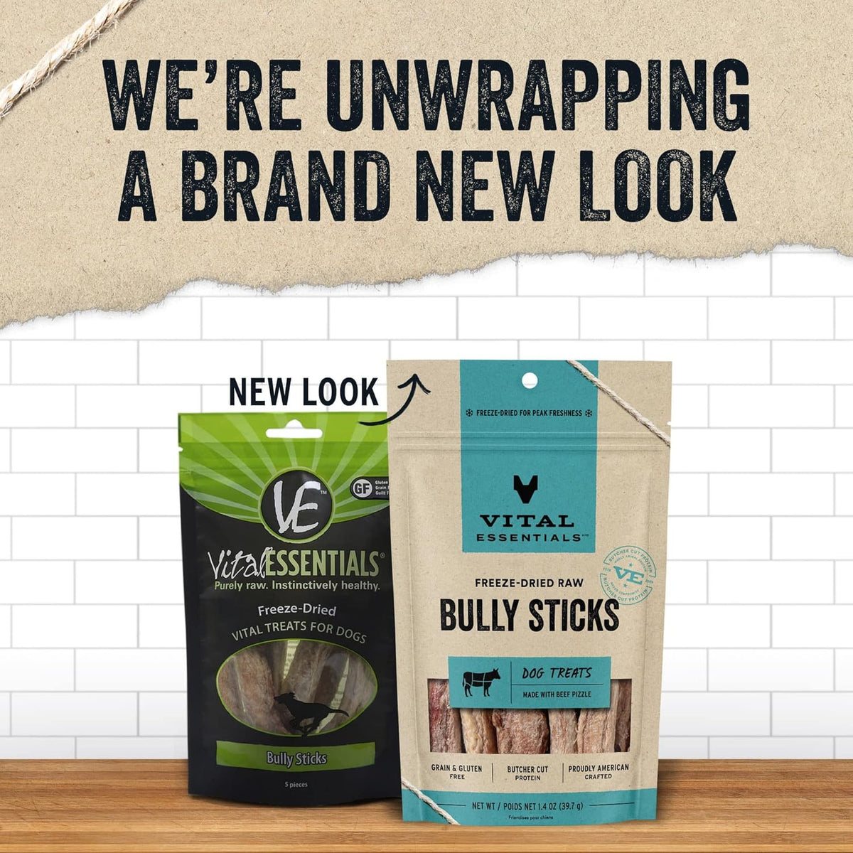 Vital Essentials Bully Sticks Dog Treats, 1.4 oz | Freeze-Dried Raw | Single Ingredient | Premium