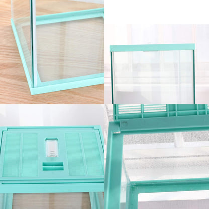 crapelles Reptile Terrarium Tank, Snail Jumping Spider Enclosure, Tarantula Insect Pet Box