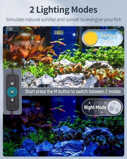Pawfly 11 W Terrarium Reptile LED Light for 12" to 18" Terrarium Extendable Reptile Tank Light with