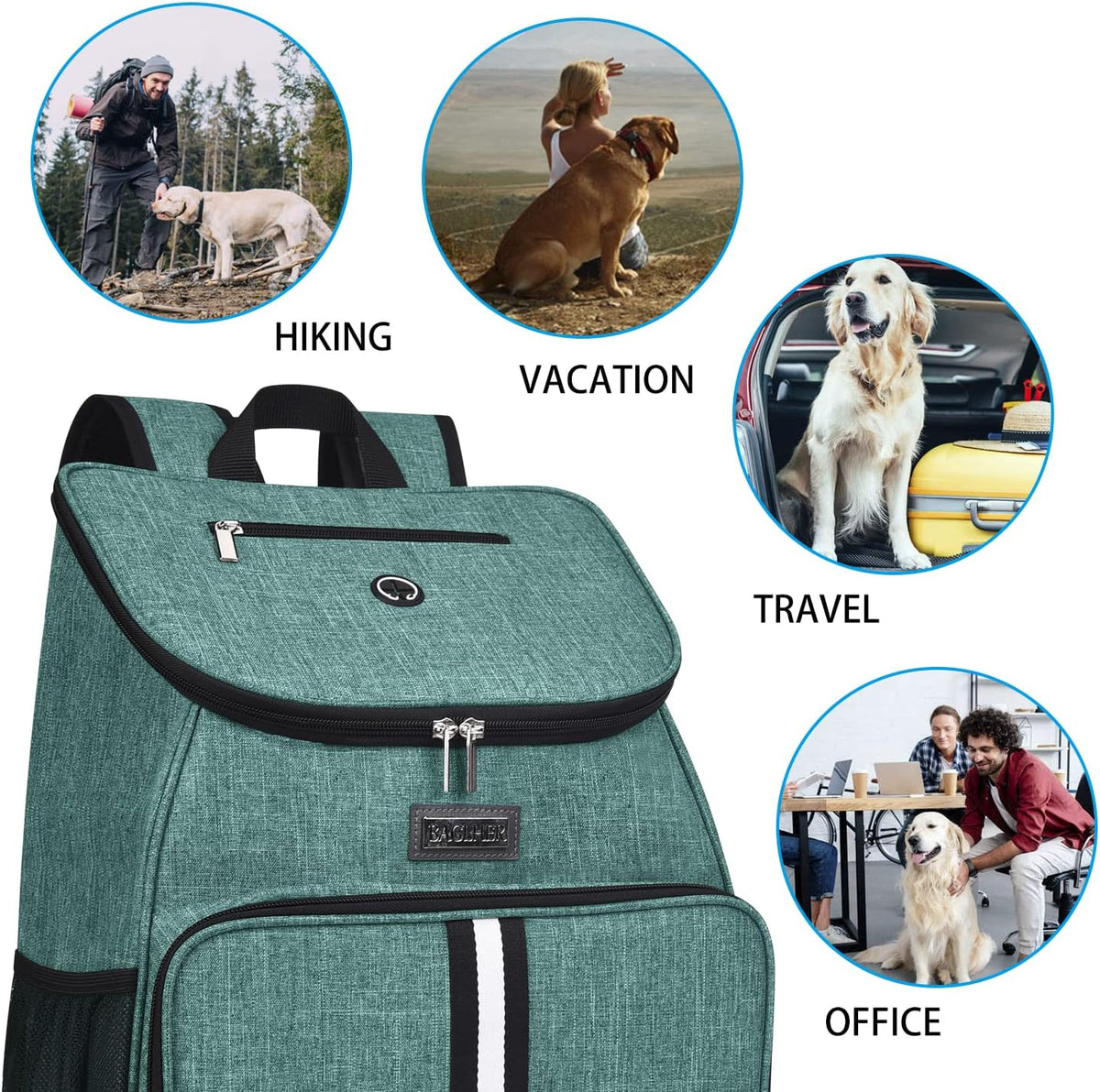 BAGLHER丨Dog Travel Bag, Airline Approved Pet Supplies Backpack, Dog Travel Backpack Accessories Set