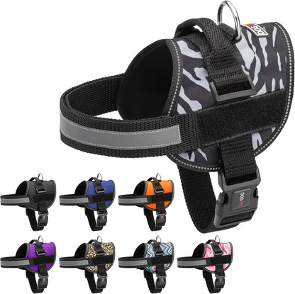 Dogline Dog Harness, Reflective No-Pull Adjustable Vest with Handle for Walking, Training