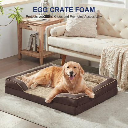 FURTIME Orthopedic Dog Bed for Extra Large Dogs - XL Plus Washable Dog Sofa Beds, Supportive Foam