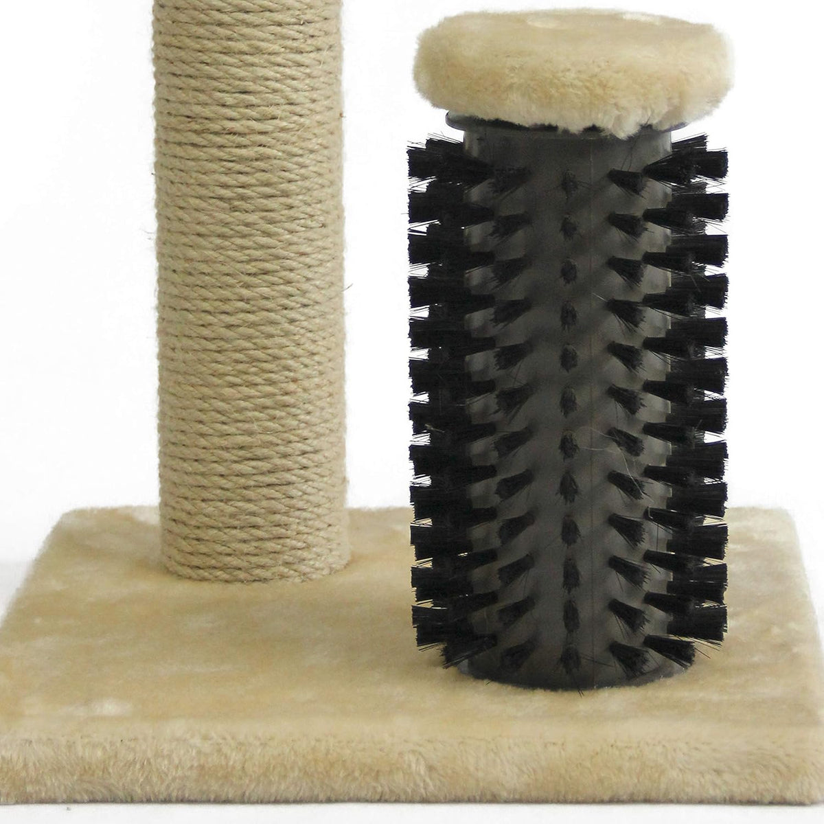 Amazon Basics Cat Scratcher - Indoor Classic Single Cat & Kittens Scratching Post with Brush, Small