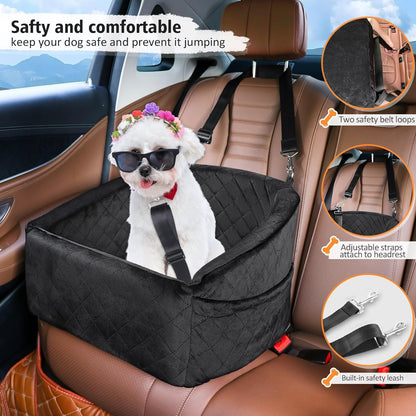 Dog Car Seat for Small Medium Dogs,Detachable Washable Dog Booster Seat Under 30lbs, Pet Car Seat