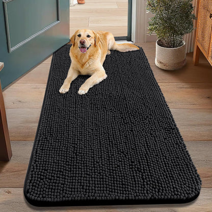 Smiry Dog Door Mat for Muddy Paws 48x30, Absorbs Moisture and Dirt Doormat, Non-Slip Washable Quick