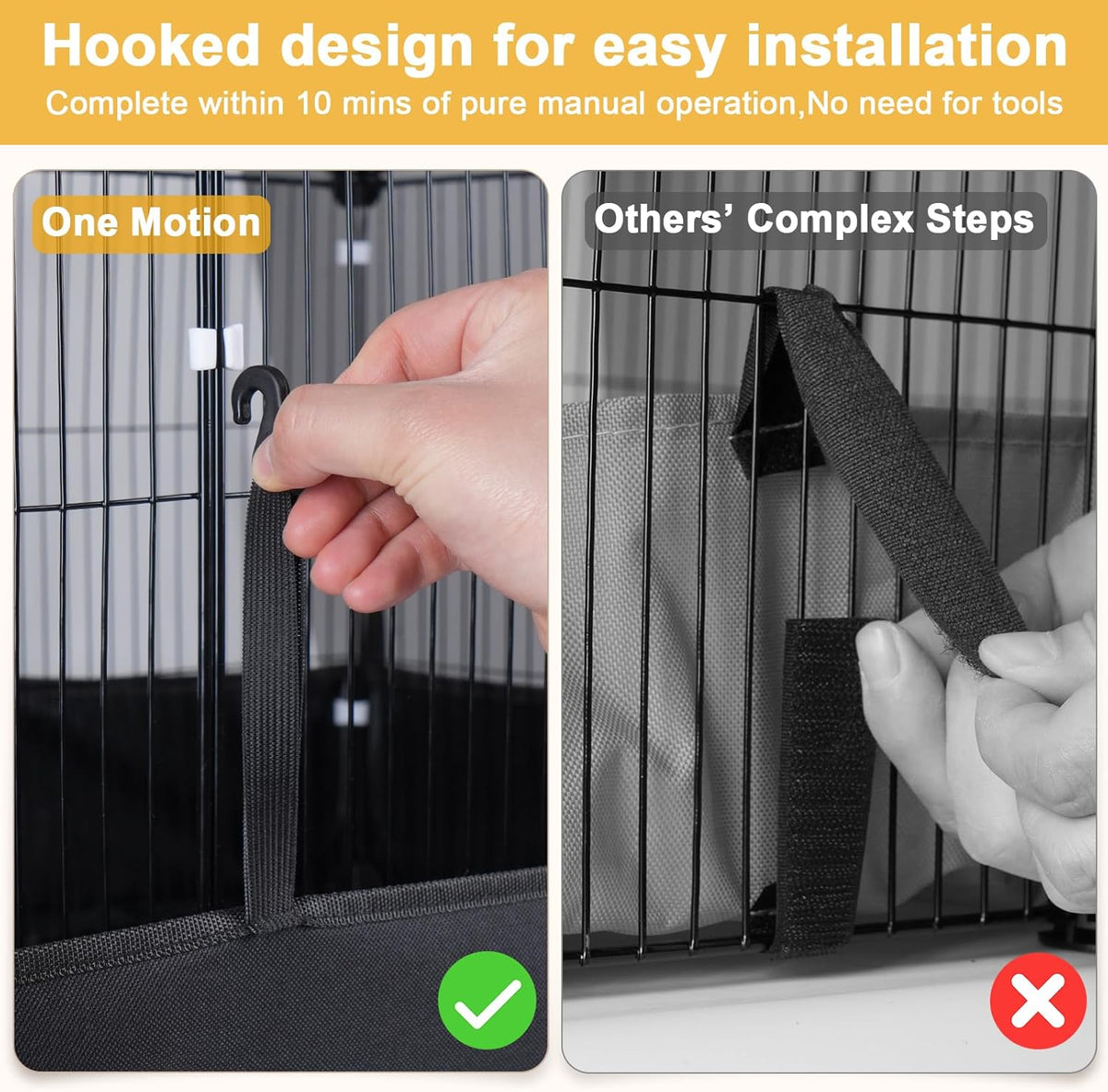 Tresbro Guinea Pig Cage with Top Cover & 12 Panels, Triple Fixing Measures Small Animal Playpen