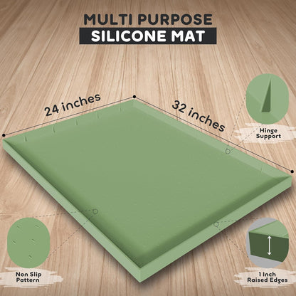 32x24x1” XL Dog Food Mat - All Purpose Under Sink Liner, Washer and Dryer Covers for The Top