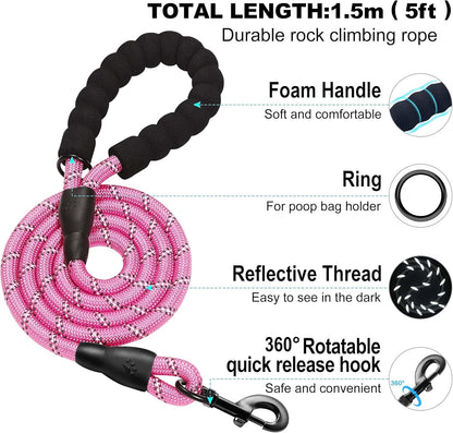 haapaw Dog Harness with Leash Set, No Pull Adjustable Reflective Step-in Puppy Harness with