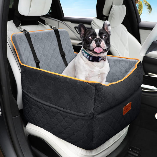 Small Dog Car Seat, Memory Foam Dog Booster Seats with Thick Cushion for Medium Dogs Under 35lbs