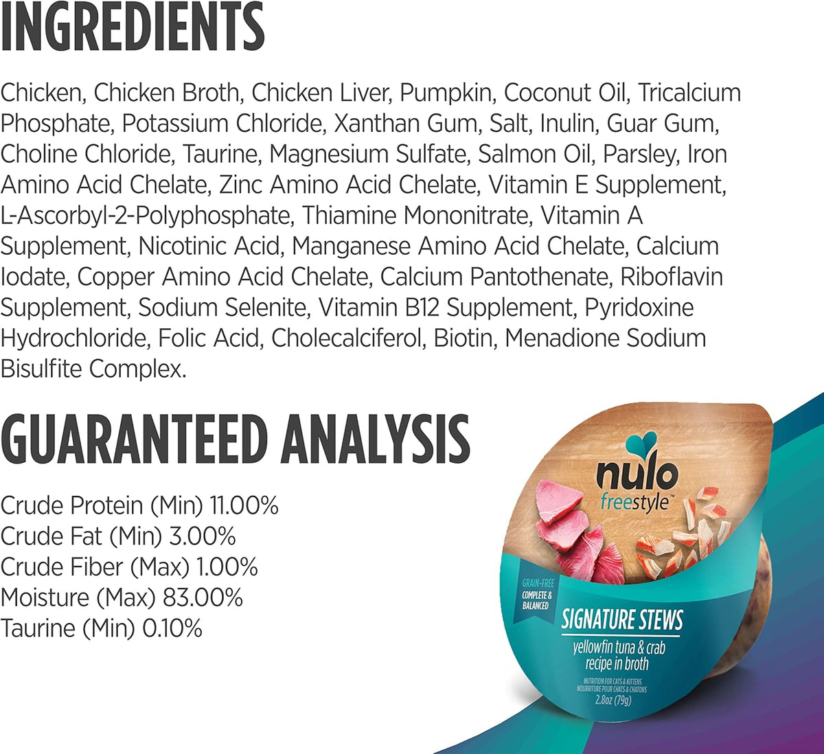 Nulo Freestyle Cat & Kitten Wet Cat Food Signature Stew, Premium All Natural Grain-Free Cat Food