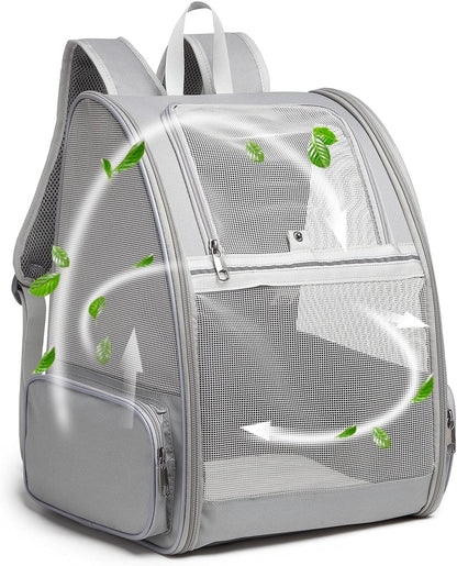 Texsens Pet Backpack Carrier for Small Cats Dogs | Ventilated Design, Safety Straps, Buckle