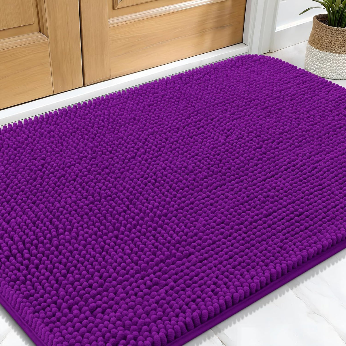 OLANLY Dog Door Mat for Muddy Paws 34x21, Absorbs Moisture and Dirt, Absorbent Non-Slip Washable