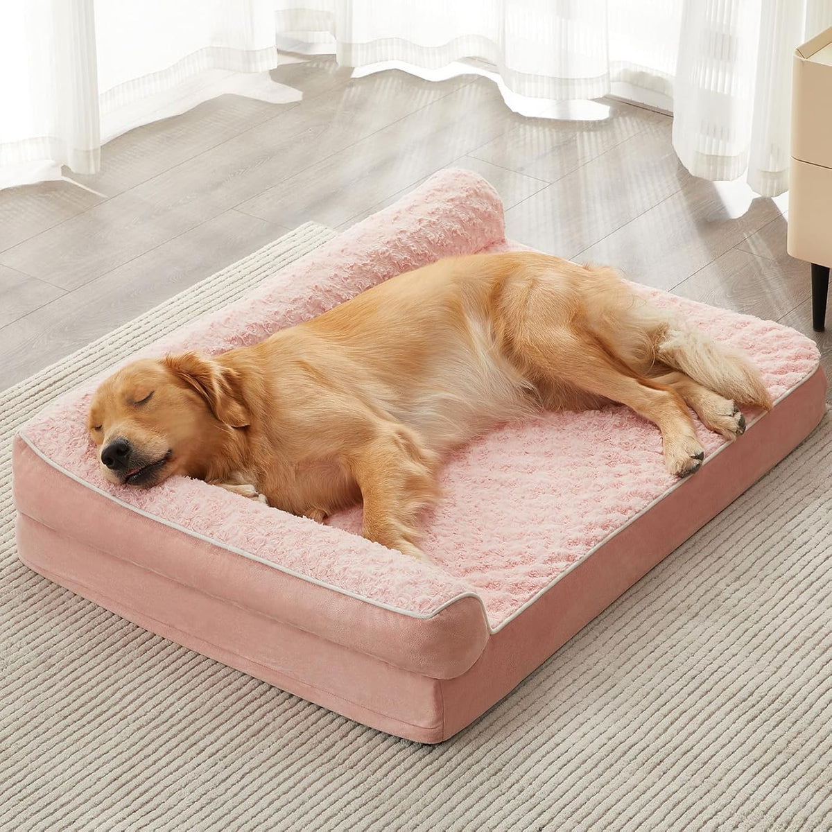 BFPETHOME Orthopedic Dog Beds for Large Dogs-Waterproof Sofa Dog Bed with Removable Washable Cover