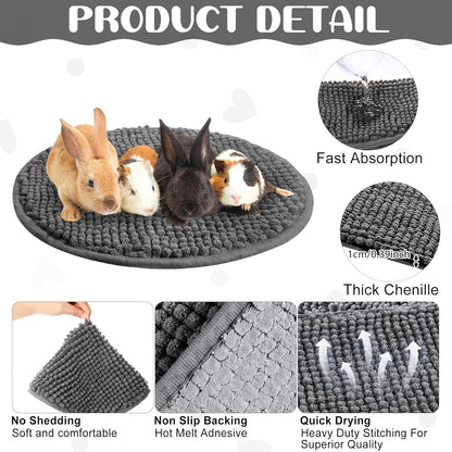 Amylove 4 Pcs Guinea Pig Cage Liner Guinea Pig Bedding Washable Fleece Pee Pads Reusable Small