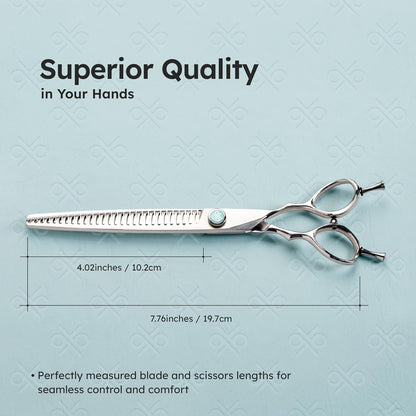 8” Dog Grooming Chunker Scissors – VG10 Japanese Steel Professional Pet Shears for Cats & Dogs |