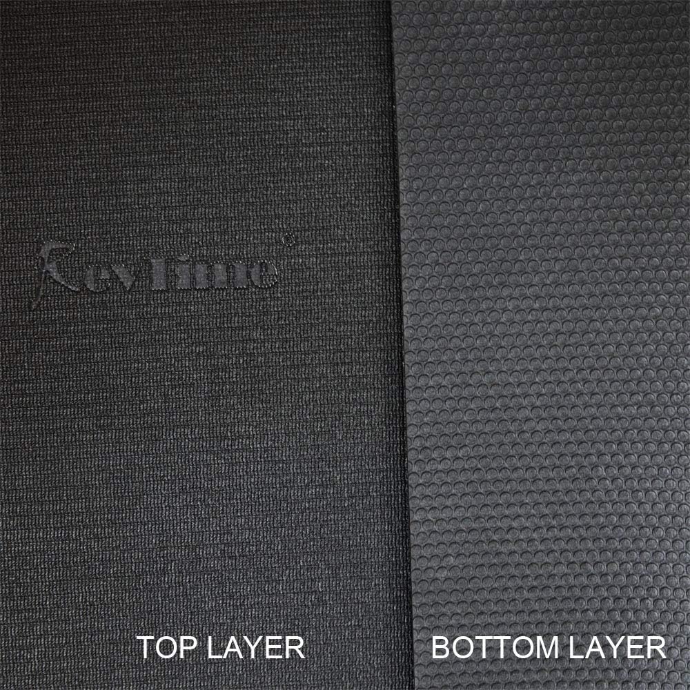 RevTime Extra Large Exercise Mat 7 x 5 feet (84" x 60" x 1/4") 6 mm Thick & High Density Mat for