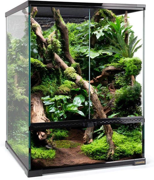 30 Gallon Tall Reptile Glass Tank Terrarium 18"x18"x24" Large Habitat Enclosure for