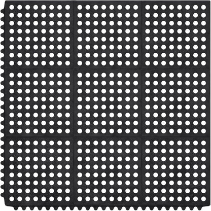 Ottomanson Heavy Duty Rubber Floor Mat – Non-Slip, Waterproof, Easy to Clean – Anti-Fatigue Mat for