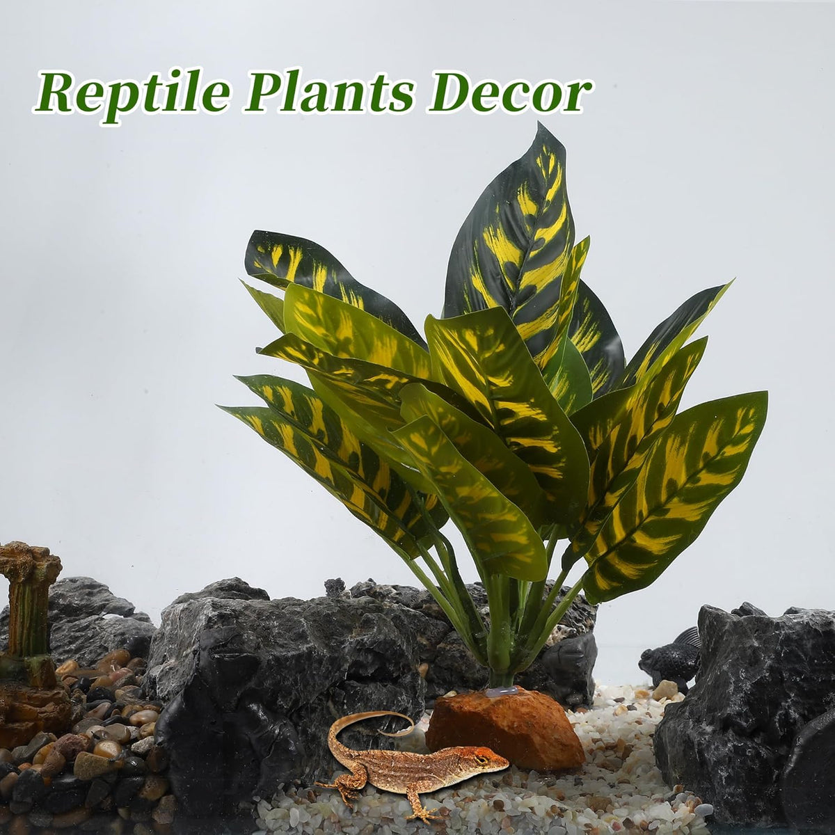 Reptile Plants Decoration, Reptile Plants for Terrarium Decor, Reptile Artificial Plant, Amphibian