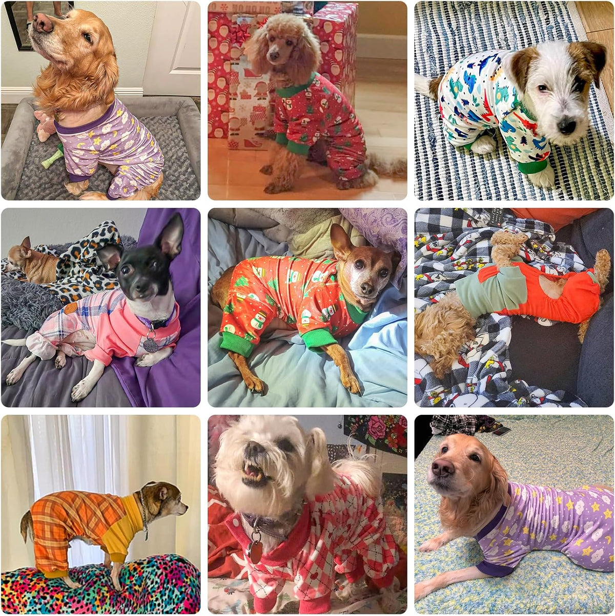 BEAUTYZOO Dog Pajamas Large Sized Dog, Summer Doggie Pajamas for Boy Girl, Soft Strechy Cotton