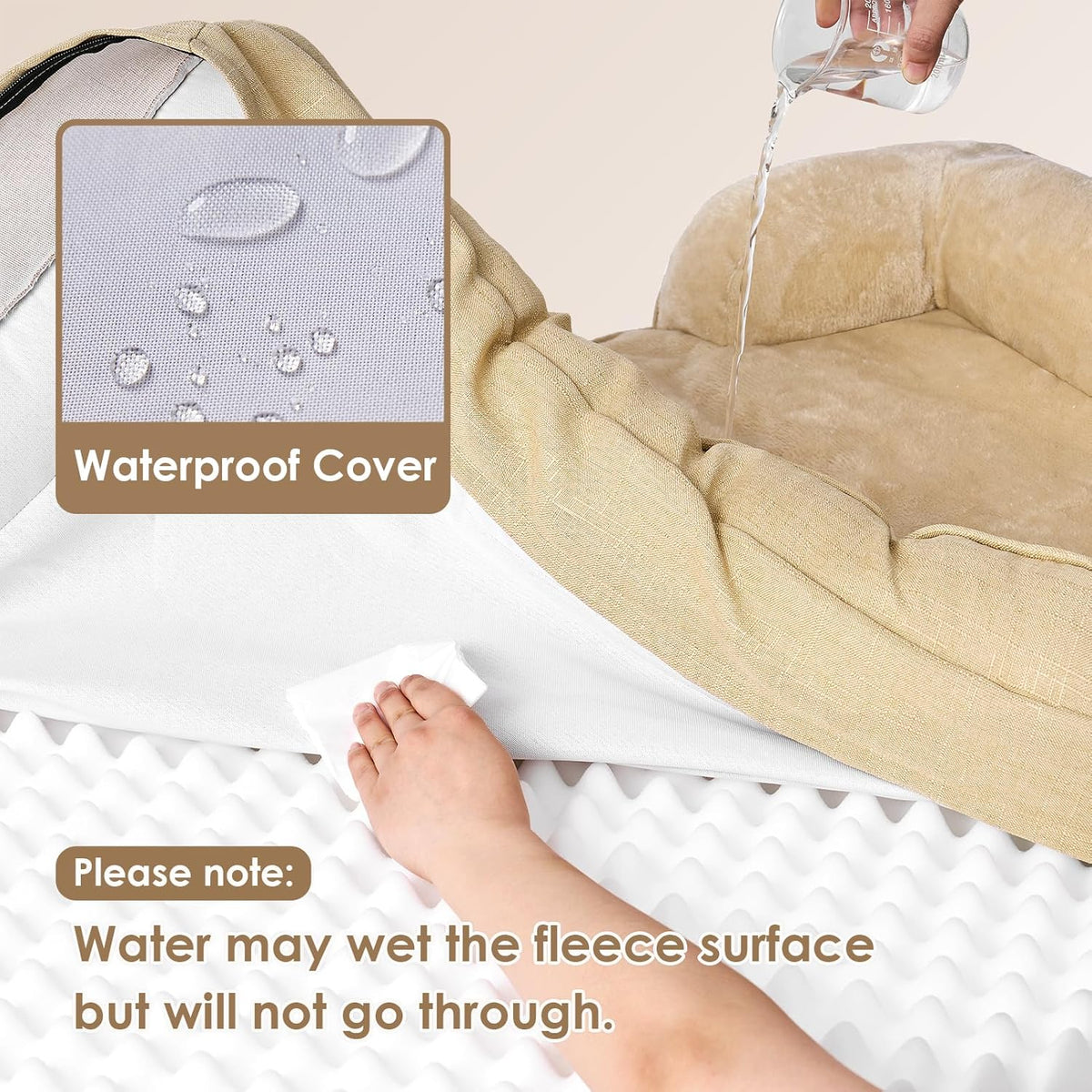 EHEYCIGA Orthopedic XL Dog Beds, Waterproof Memory Foam Dog Bed for Extra Large Dogs, Non-Slip