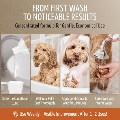 Tauro Pro Line Dog Conditioner for Allergies and Itching - Soothes & Hydrates Dry, Itchy, or