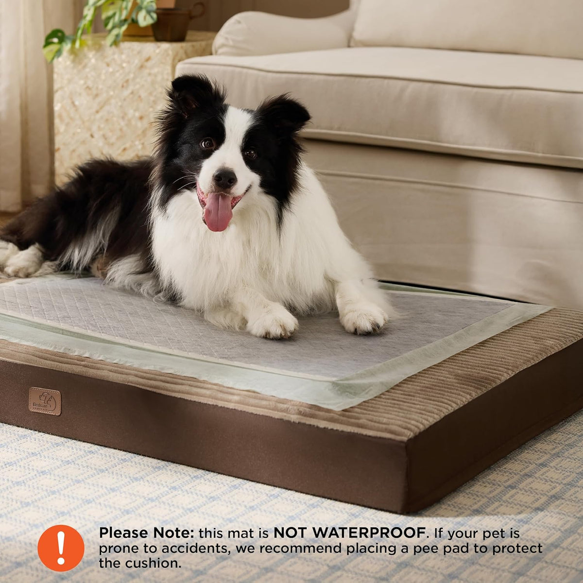 Bedsure XL Dog Bed for Crate - Large Orthopedic Pet Beds with Removable Machine Washable Cover, Egg