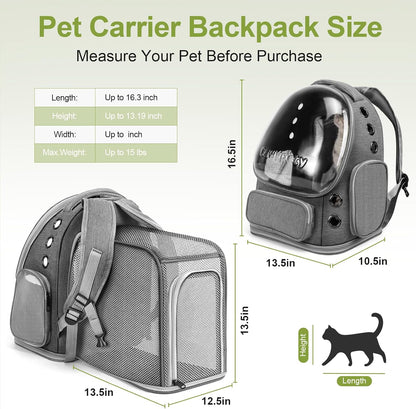 Expandable Cat Backpack,Cat Bubble Backpack Carrier for Carrying Cats, Pets and Small