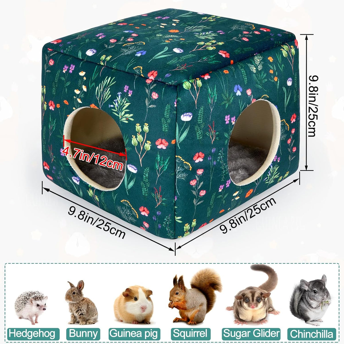 Bienbee Guinea Pig Hideout, Washable Guinea Pigs House Cozy Guinea Pigs Bed for Small Pet