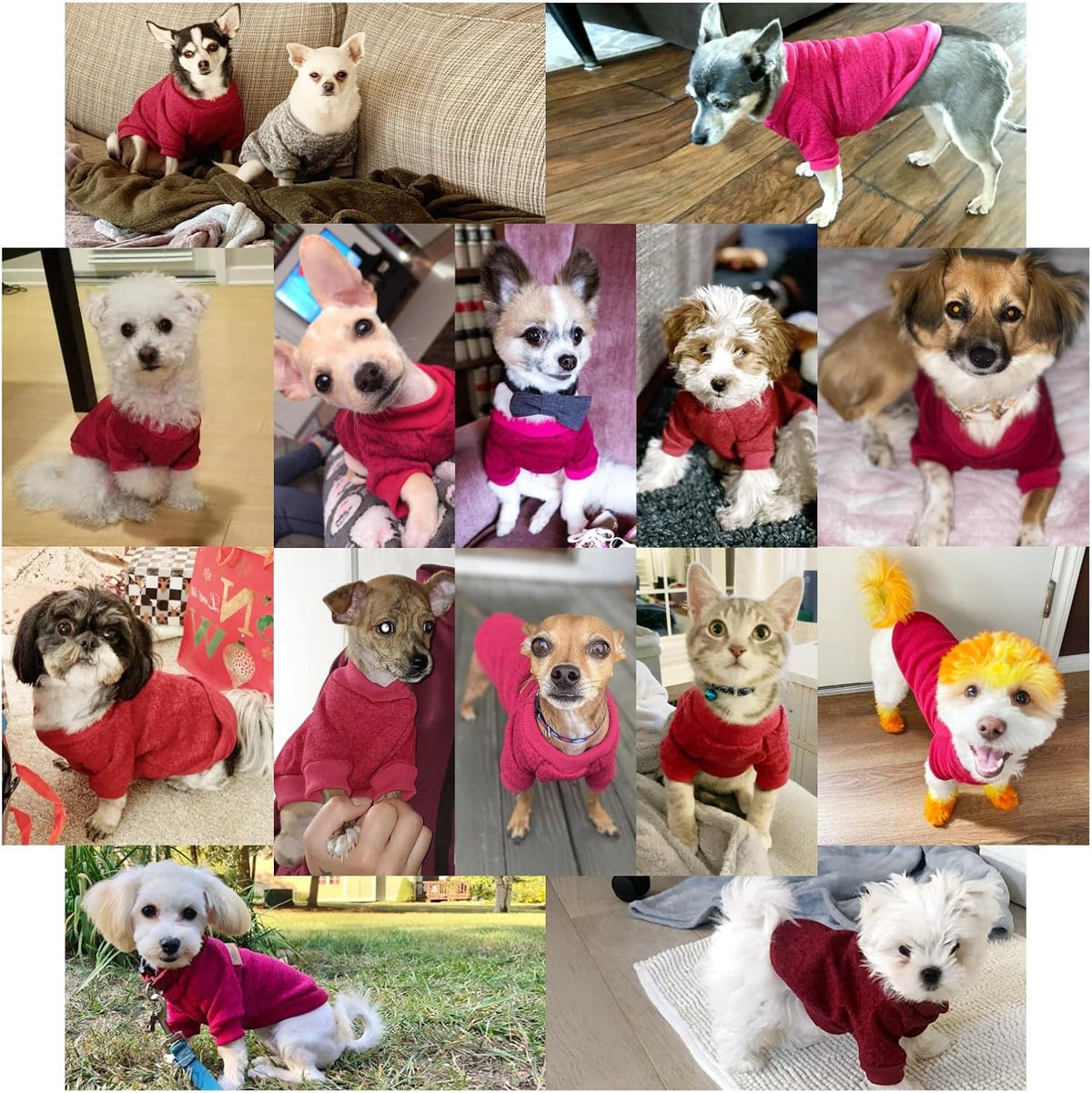 Jecikelon Dog Clothes Dogs Sweater Soft Puppies Clothing Winter Puppy Sweaters Warm Outfit for Dogs