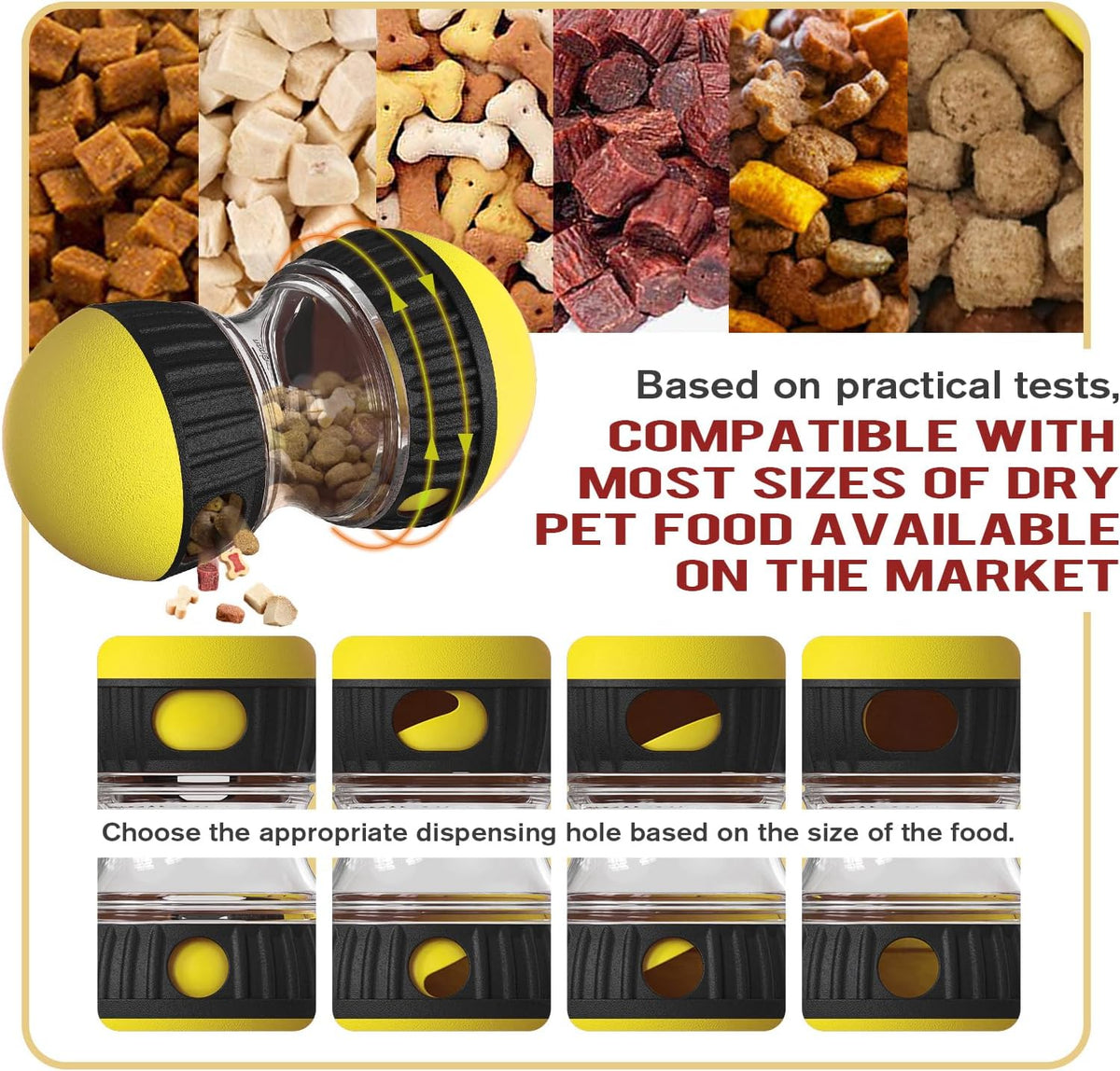 Dog Interactive Toys Dogs Puzzles Feeder Adjustable Food Dispensing Treat Dispenser Slow Feeding