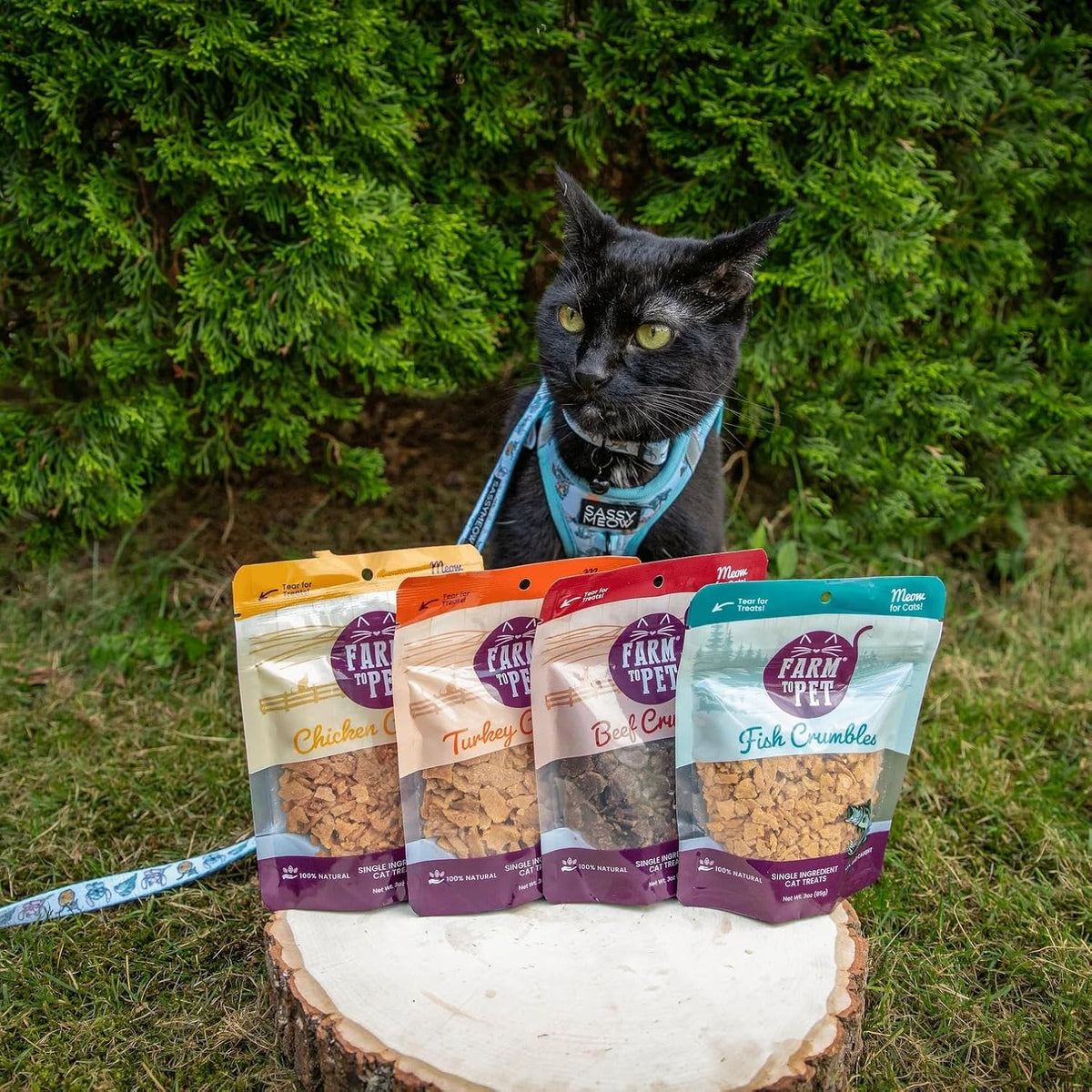 Farm To Pet - Cat Treat Crumbles - 3 oz Single Ingredient Fish Treat and Snacks - Healthy for