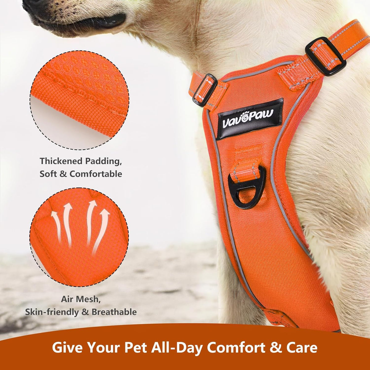 Dog Seat Belt Harness for Car, Dog Car Harness Adjustable Mesh Breathable & Dogs Seatbelt Safety