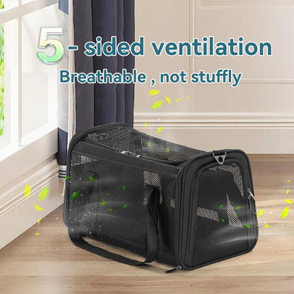 Petsfit Airline Approved Dog Carrier Cat Carrier, Soft-Sided Collapsible Pet Carrier for Travel, 3
