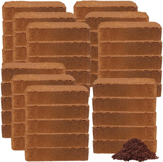 Coco Bliss Coco Coir Bricks (50-Pack, 650gm Bricks) - Organic Coco Coir for Plants - OMRI-Listed