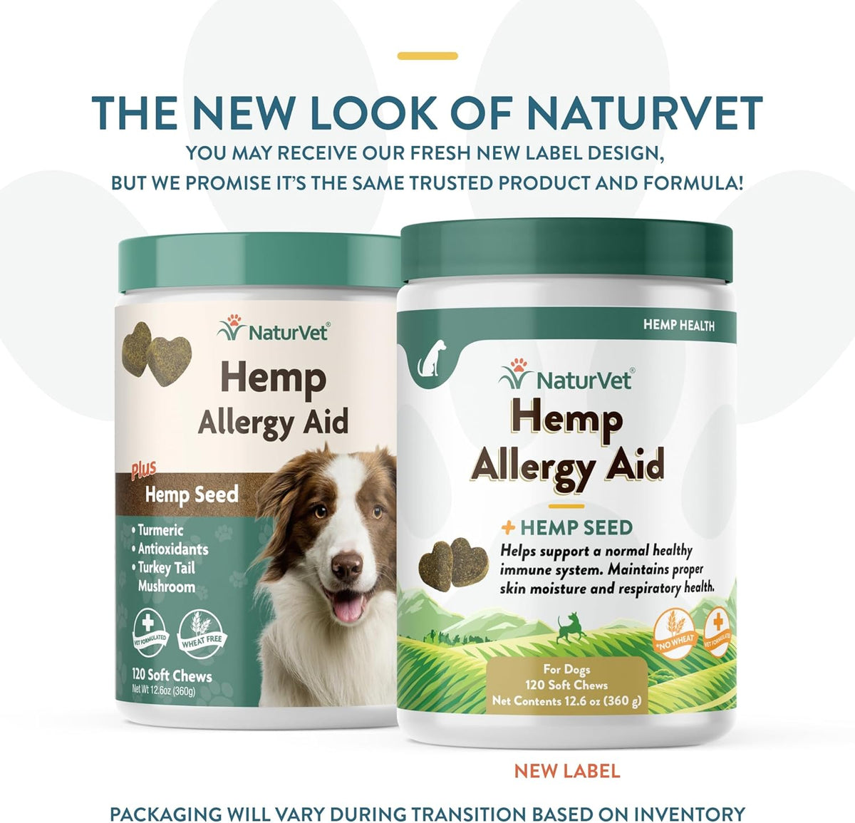 NaturVet Hemp Allergy Aid Supplement for Dogs, Hemp Seed, Antioxidants, Omegas, Dha & Epa for